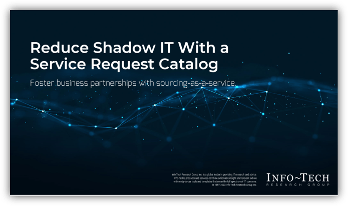 Sample of the 'Reduce Shadow IT With a Service Request Catalog' blueprint.
