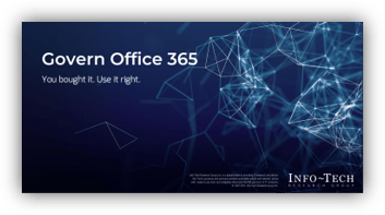 Sample of the 'Govern Office 365 (M365)' blueprint.