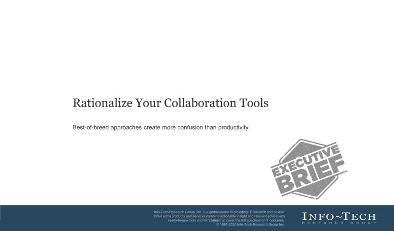 Rationalize Your Collaboration Tools