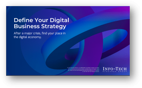 This is an image of the title page from Info-Tech's Define your Digital Business Strategy blueprint.