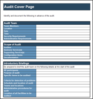 A screenshot of the CM Audit Plan.