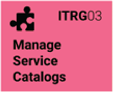 Icon for process 'ITRG03 Manage Service Catalogs'.