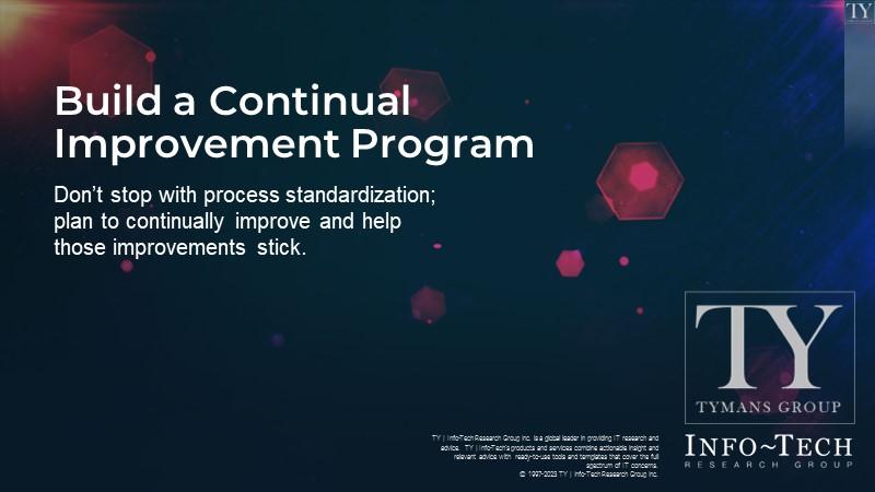 Build a Continual Improvement Program
