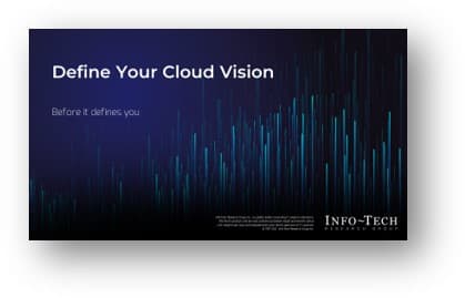 The image contains a screenshot of the Define Your Cloud Vision.