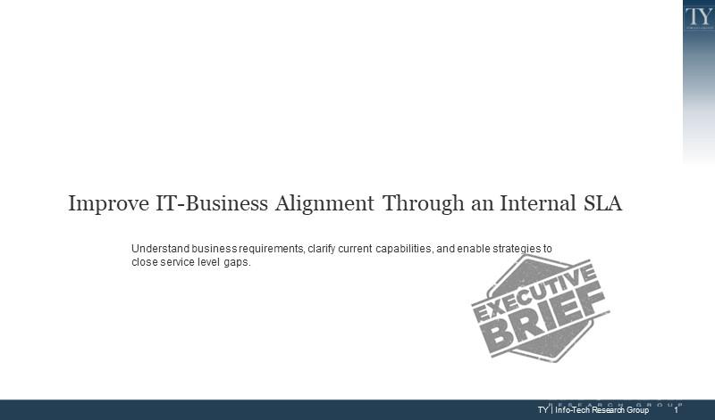 Improve IT-Business Alignment Through an Internal SLA