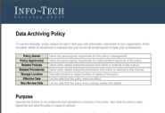 Sample of Info-Tech's 'Data Archiving Policy'.