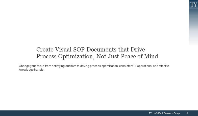 Create Visual SOP Documents that Drive Process Optimization, Not Just Peace of Mind