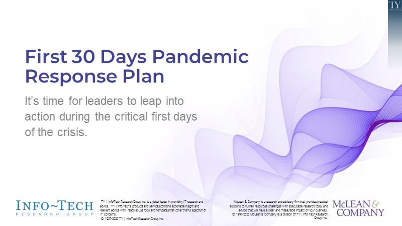 First 30 Days Pandemic Response Plan