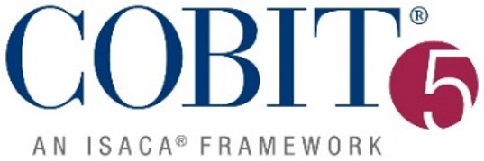The logo for COBIT 5 is in the picture.