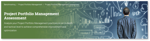 A screenshot of Info-Tech's Project Portfolio Management Assessment blueprint is shown.