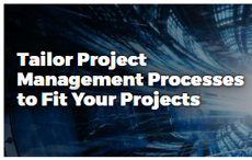 A screenshot of Info-Tech's Tailor Project Management Processes to Fit Your Projects blueprint is shown.