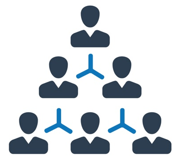Stock image of a business hierarchy.