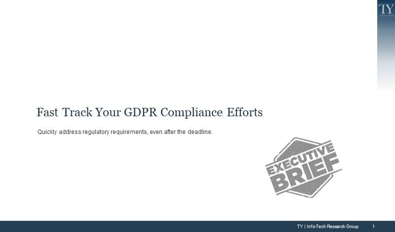 Fast Track Your GDPR Compliance Efforts