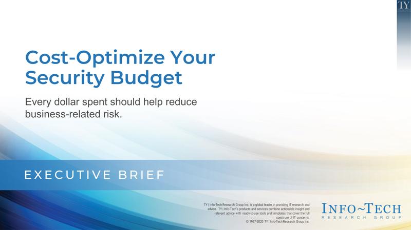Cost-Optimize Your Security Budget