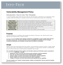 Sample of Info-Tech's Vulnerability Management Policy Template