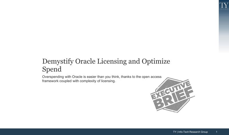 Demystify Oracle Licensing and Optimize Spend