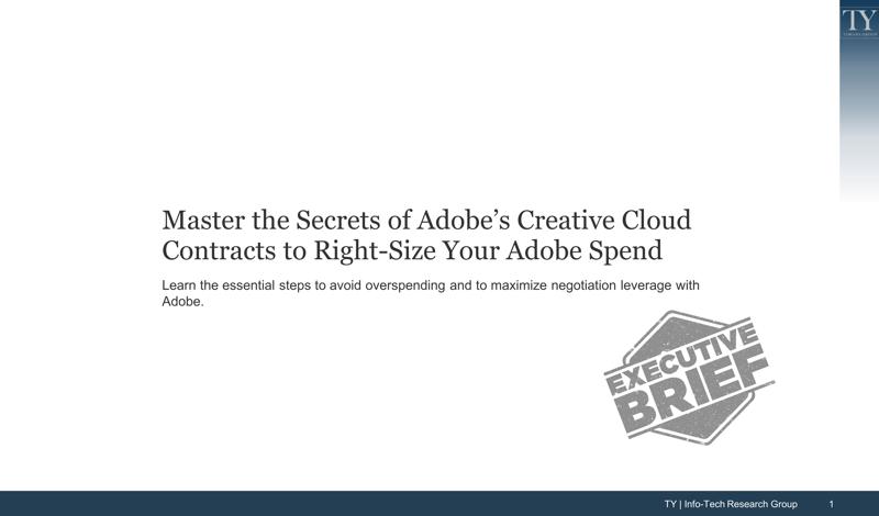 Master the Secrets of Adobe’s Creative Cloud Contracts to Right-Size Your Adobe Spend