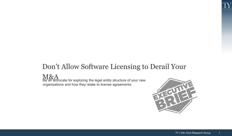 Don’t Allow Software Licensing to Derail Your M&A