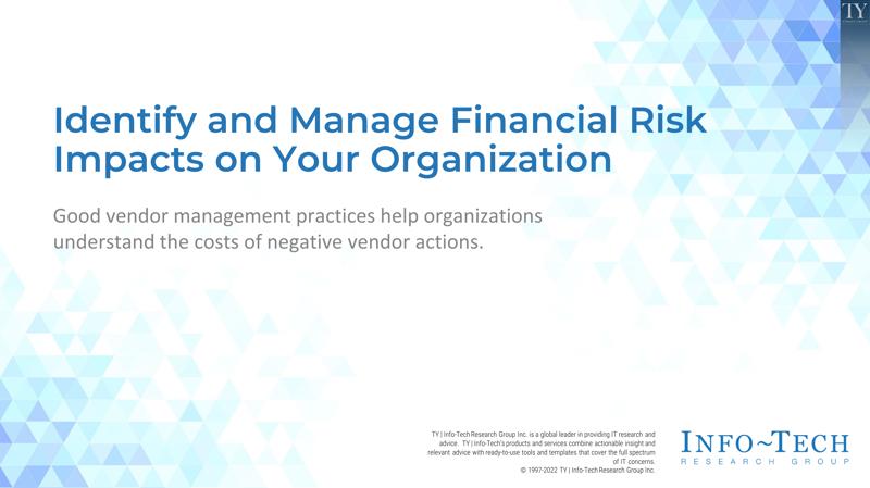 Identify and Manage Financial Risk Impacts on Your Organization