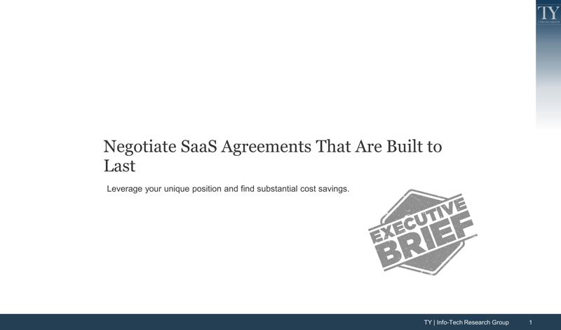 Negotiate SaaS Agreements That Are Built to Last