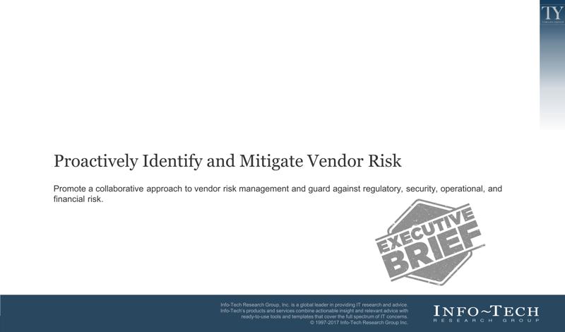 Proactively Identify and Mitigate Vendor Risk