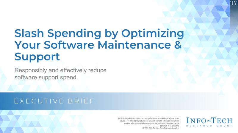 Slash Spending by Optimizing Your Software Maintenance and Support